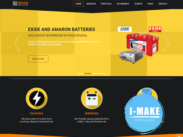 Indian Batteries Thodupuzha Website to its 3rd year